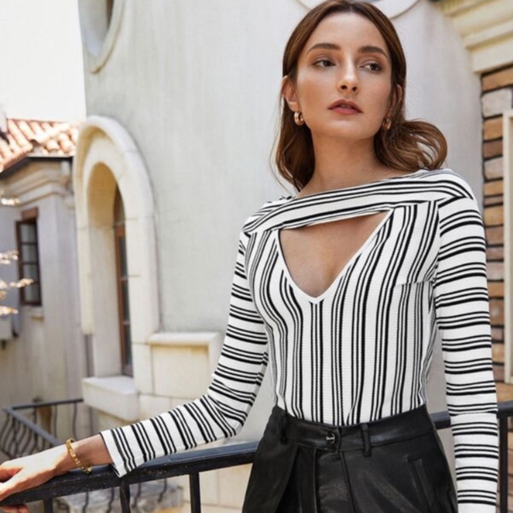 Open v-neck top